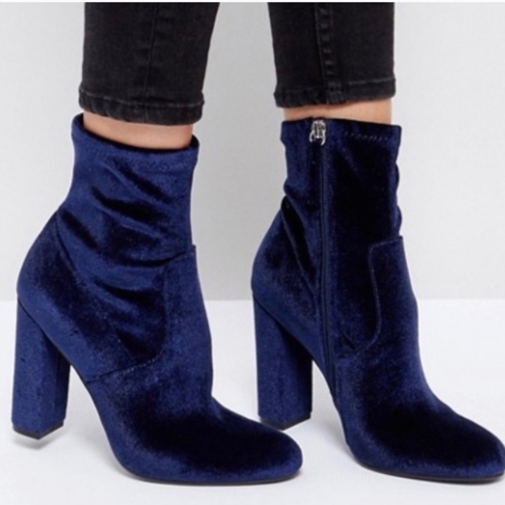 Blue Velvet Steve Madden Boots